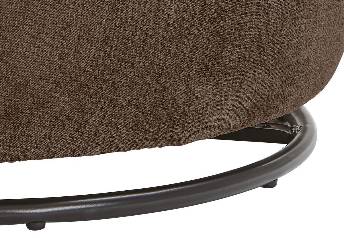 Cocktailsessel Boli Dunkelbrau - Dunkelbraun/Schwarz, Design, Textil/Metall (92/80/84cm) - Livetastic