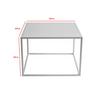 SOFFBORD KUBO -TOP- -BASED- - vit, Modern, metall/trämaterial (60/60/38cm) - Based