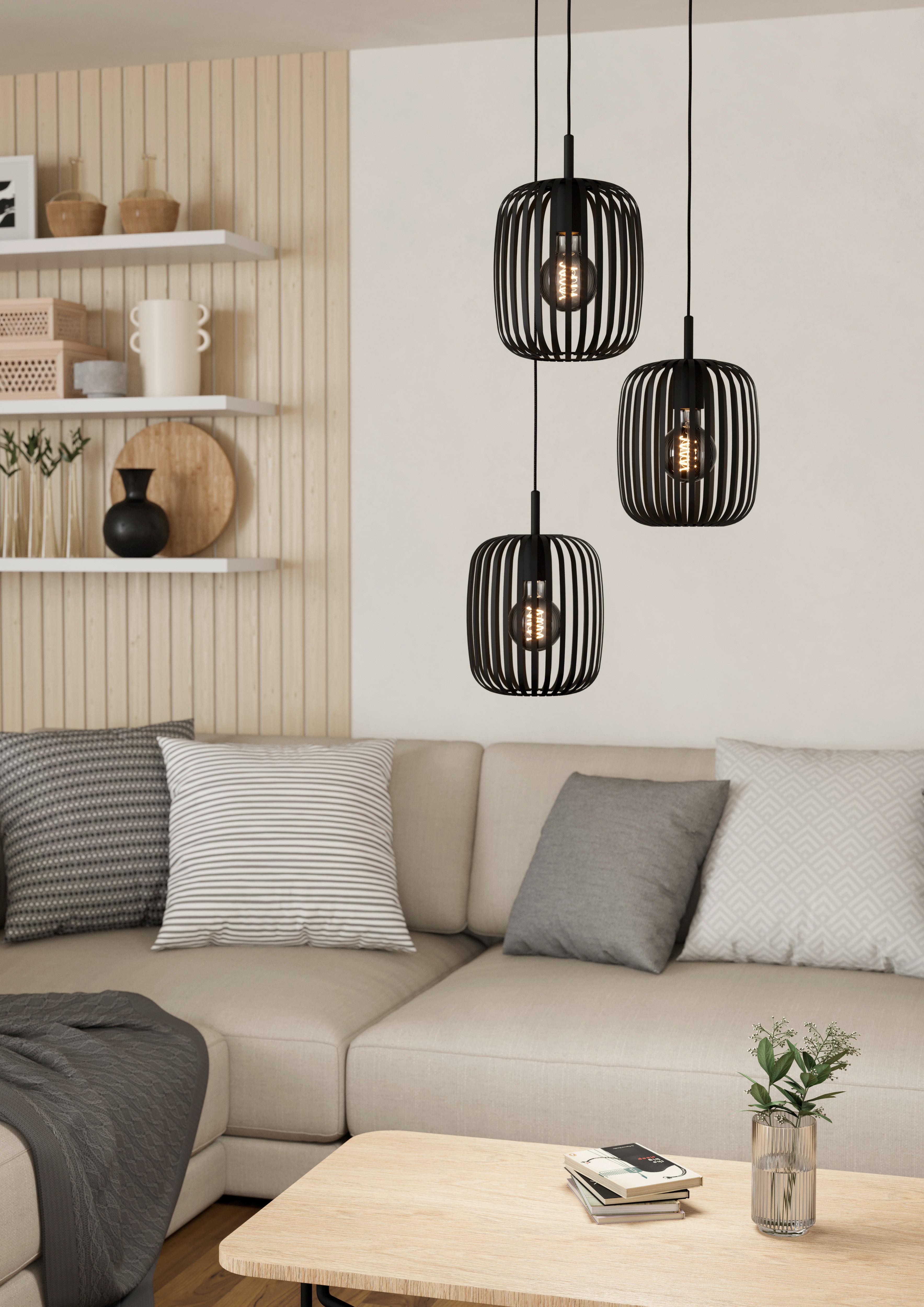 LAMPA WISZĄCA 900686* ROMAZZINA - czarny, Design, metal (46/110cm) - Eglo