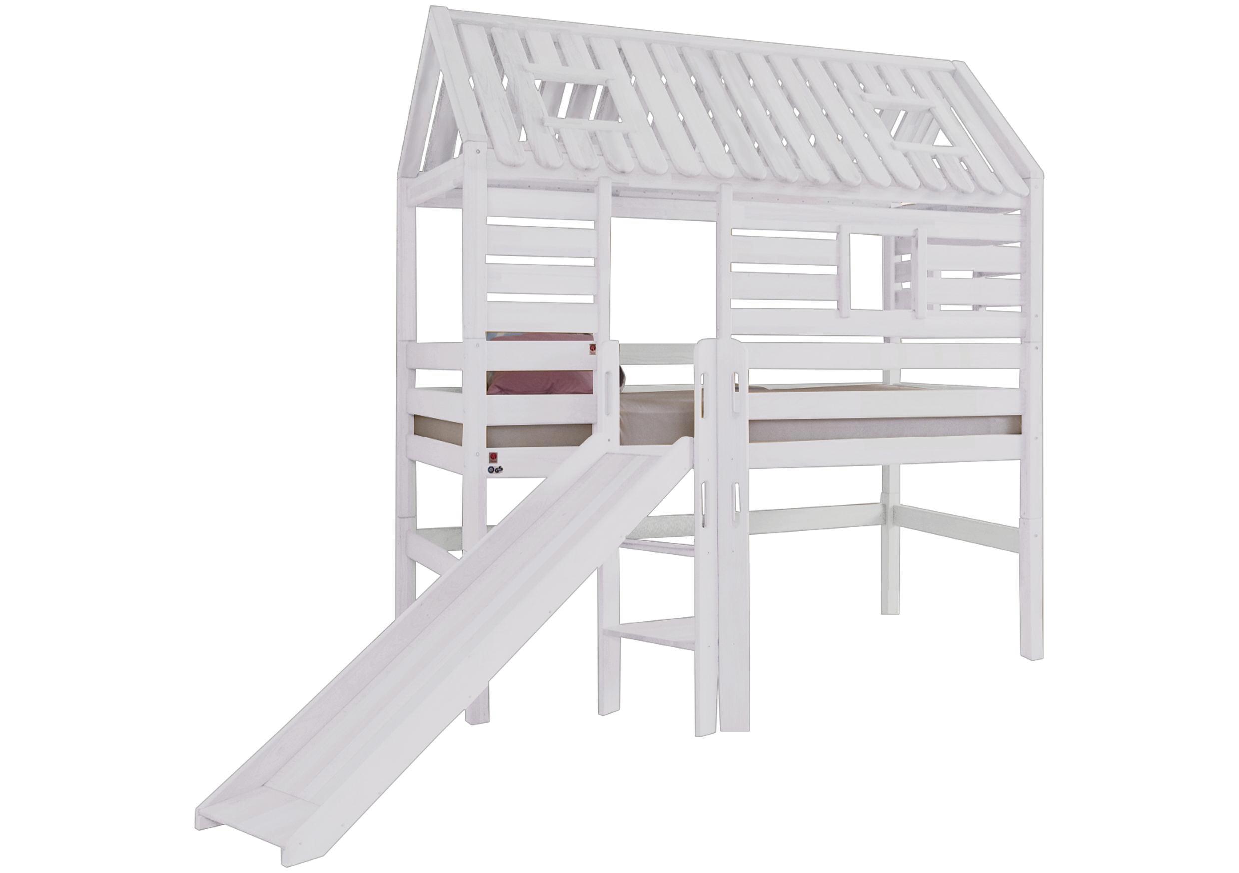 SPIELBETT in Weiß 'Eliyas' - Weiß, Design, Holz (90/200cm)