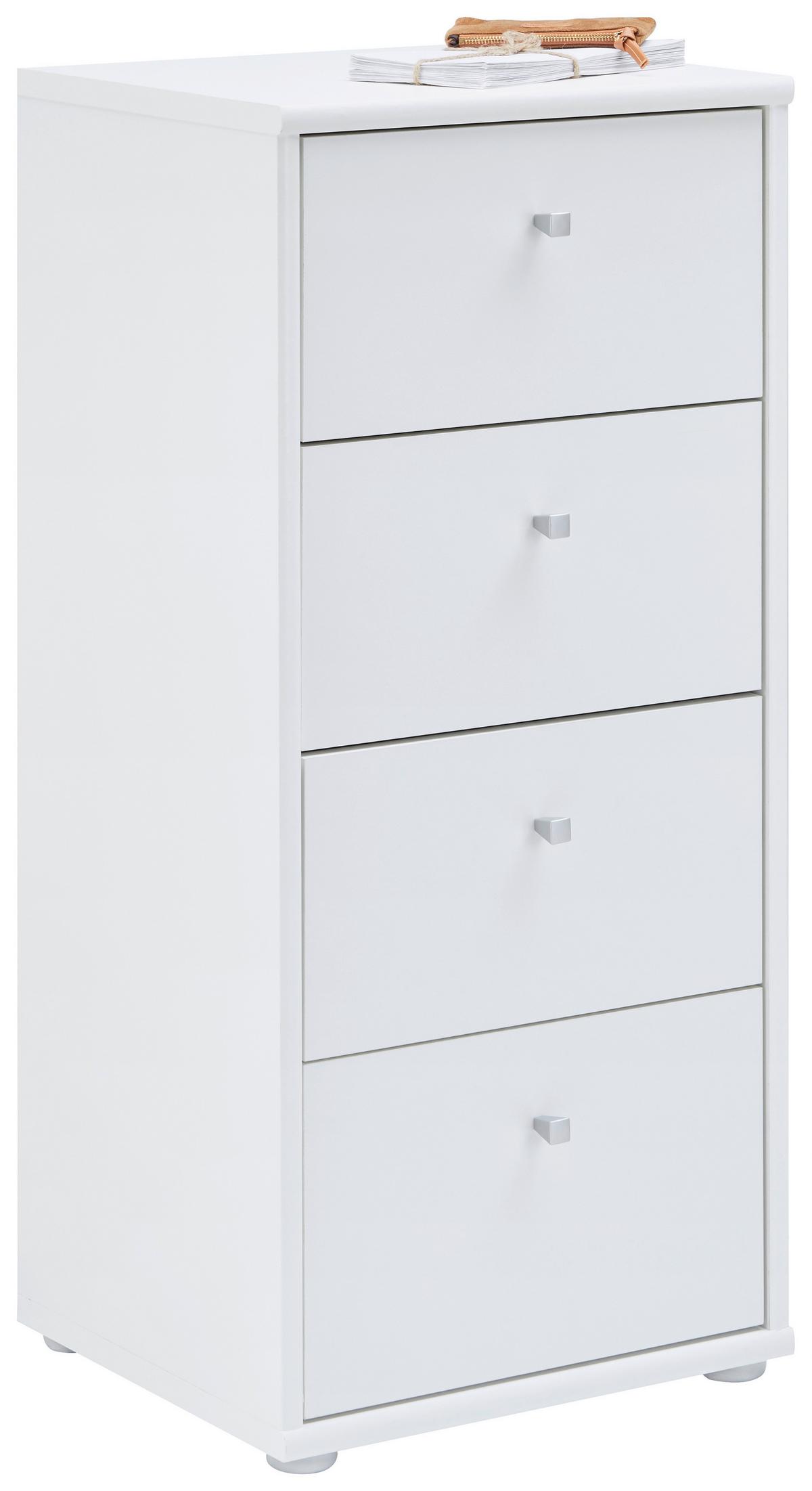 Comodă TEMPRA 2 - alb, Konventionell, material pe bază de lemn (38,6/85,5/34,8cm) - Based
