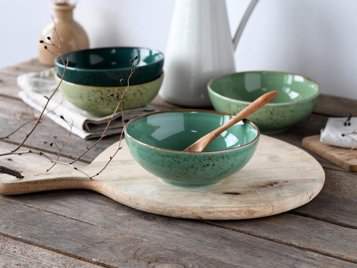 Set Posod Green Life, 4-Delni - zelena, Design, keramika (16,5cm) - Creatable