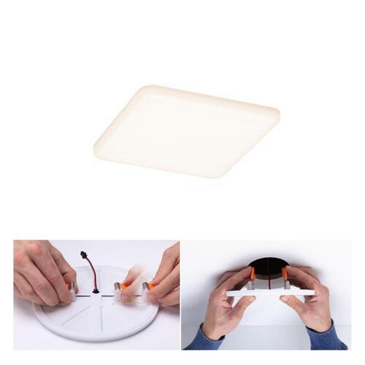 LED-Paneel in Weiß max. 8,5 Watt - Weiß, Basics, Kunststoff (12,5/12,5/1cm) - Paulmann