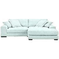 Ecksofa Paddy Ecke Türkis, Cord - Beige/Schwarz, ROMANTIK / LANDHAUS, Holz/Kunststoff (280/57/125cm) - Mömax