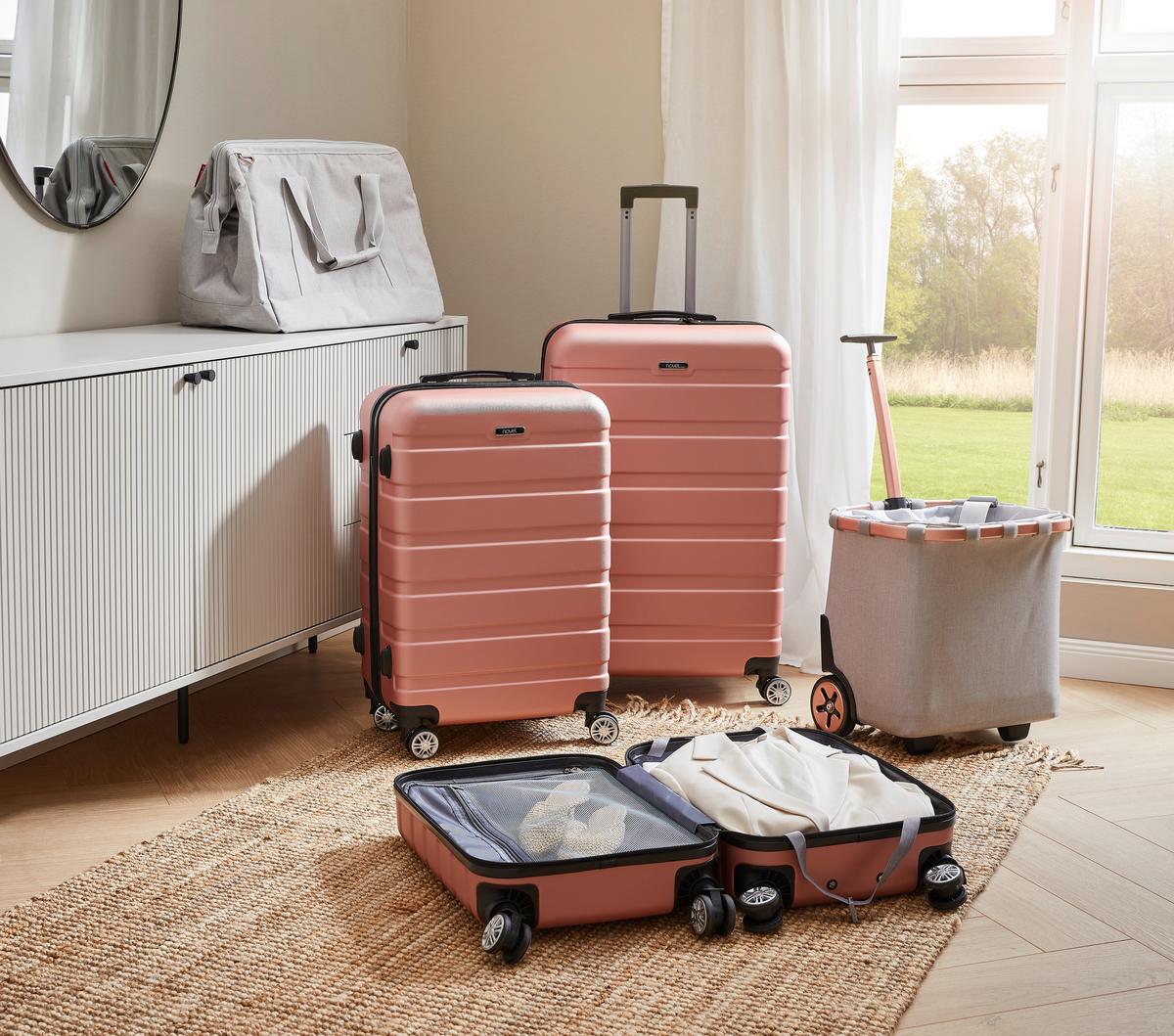 WALIZKA PODRÓŻNA LTS-A0023.84.1 - jasnoszary, Lifestyle, tworzywo sztuczne/metal (48/77/29cm) - Novel