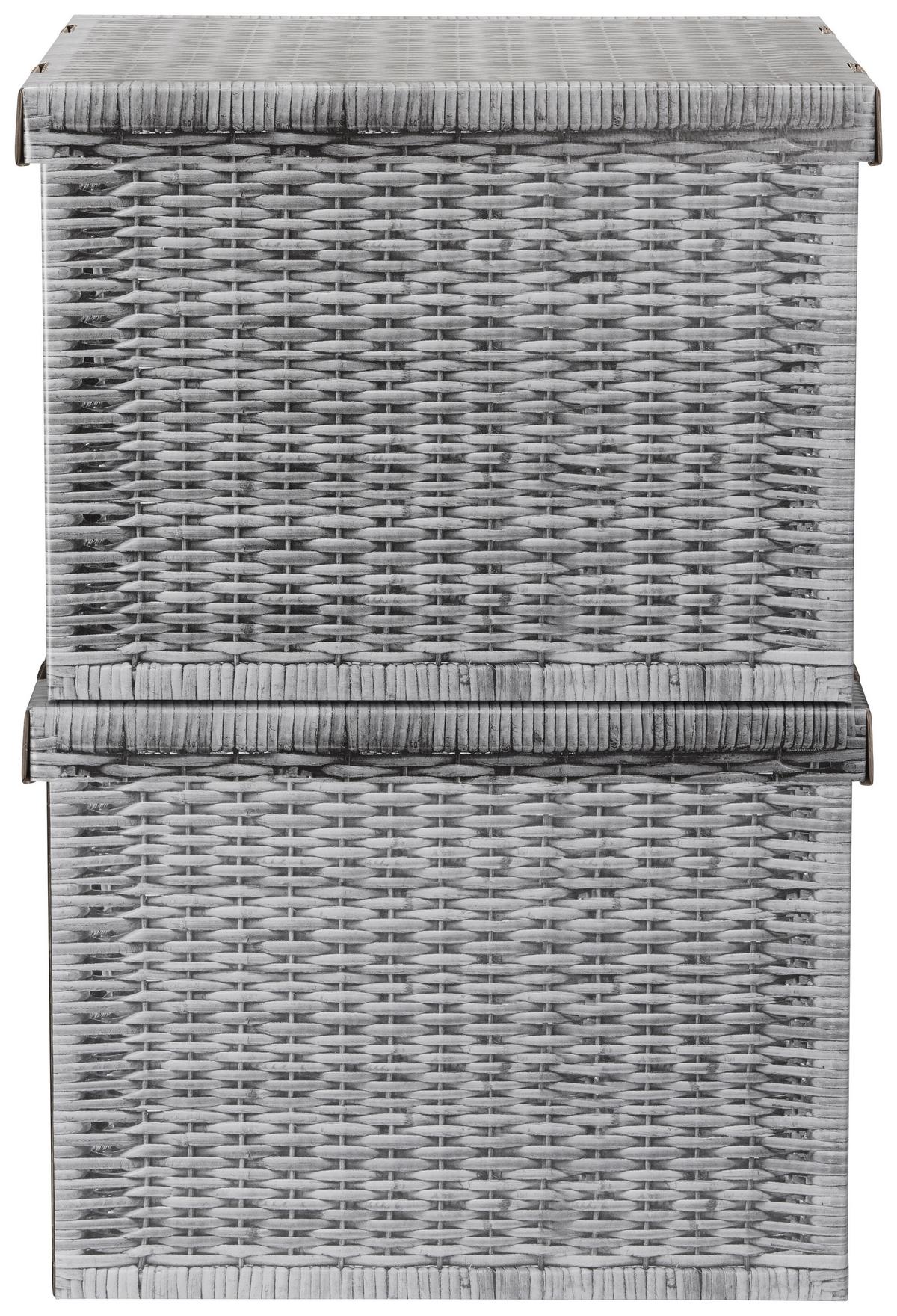 Box mit Deckel Jimmy in Grau - Grau, Karton (44,3/33,5/32,5cm) - Mömax