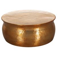Klubska Miza Karam - zlate barve, Trendi, kovina (75/75/31cm) - MID.YOU