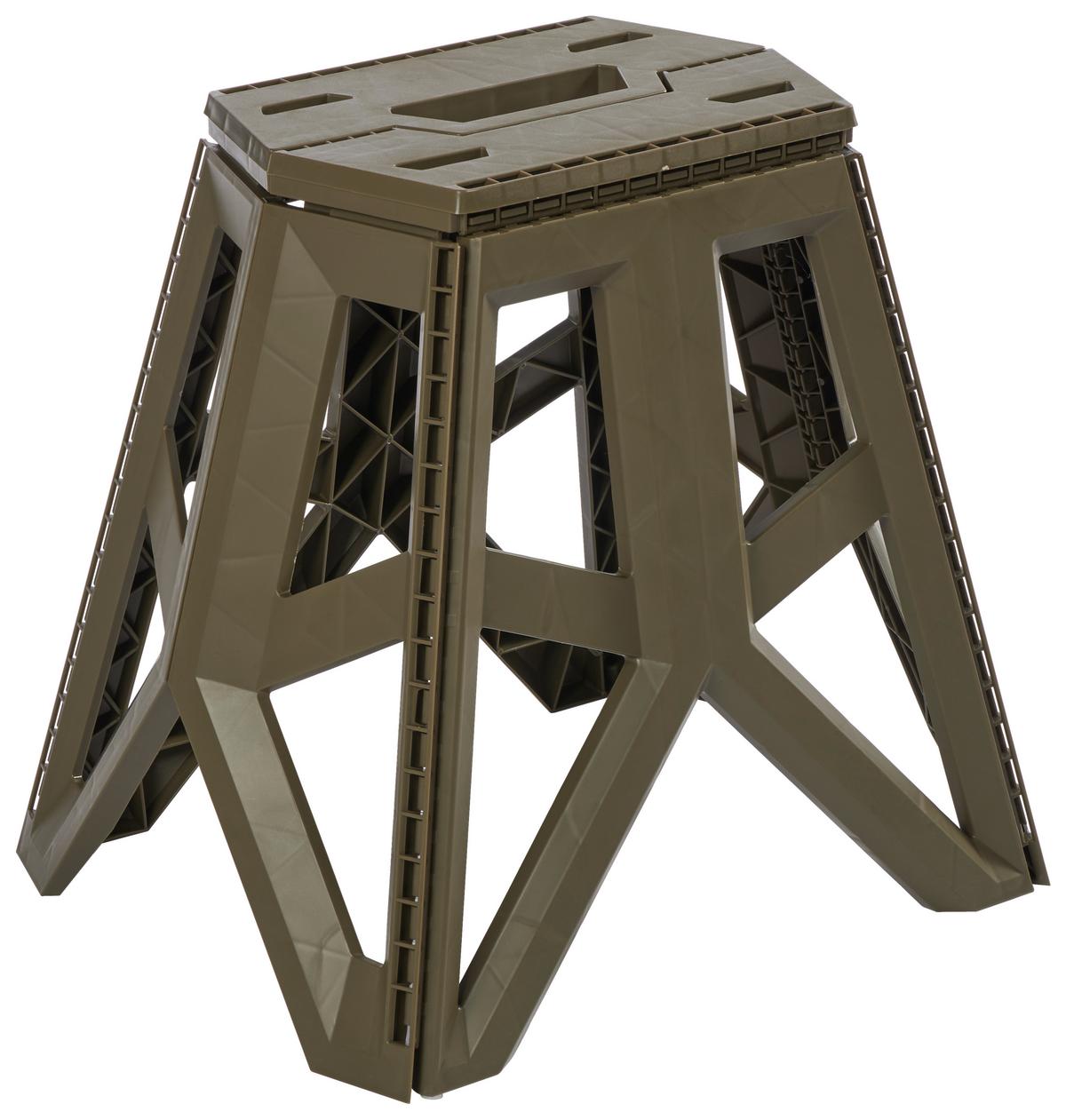 Campinghocker Tom Olivgrün - Olivgrün, KONVENTIONELL, Kunststoff (29ml)