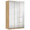 DULAP REFLECT - argintiu/stejar Artisan, Modern, material pe bază de lemn (136/210/54cm)