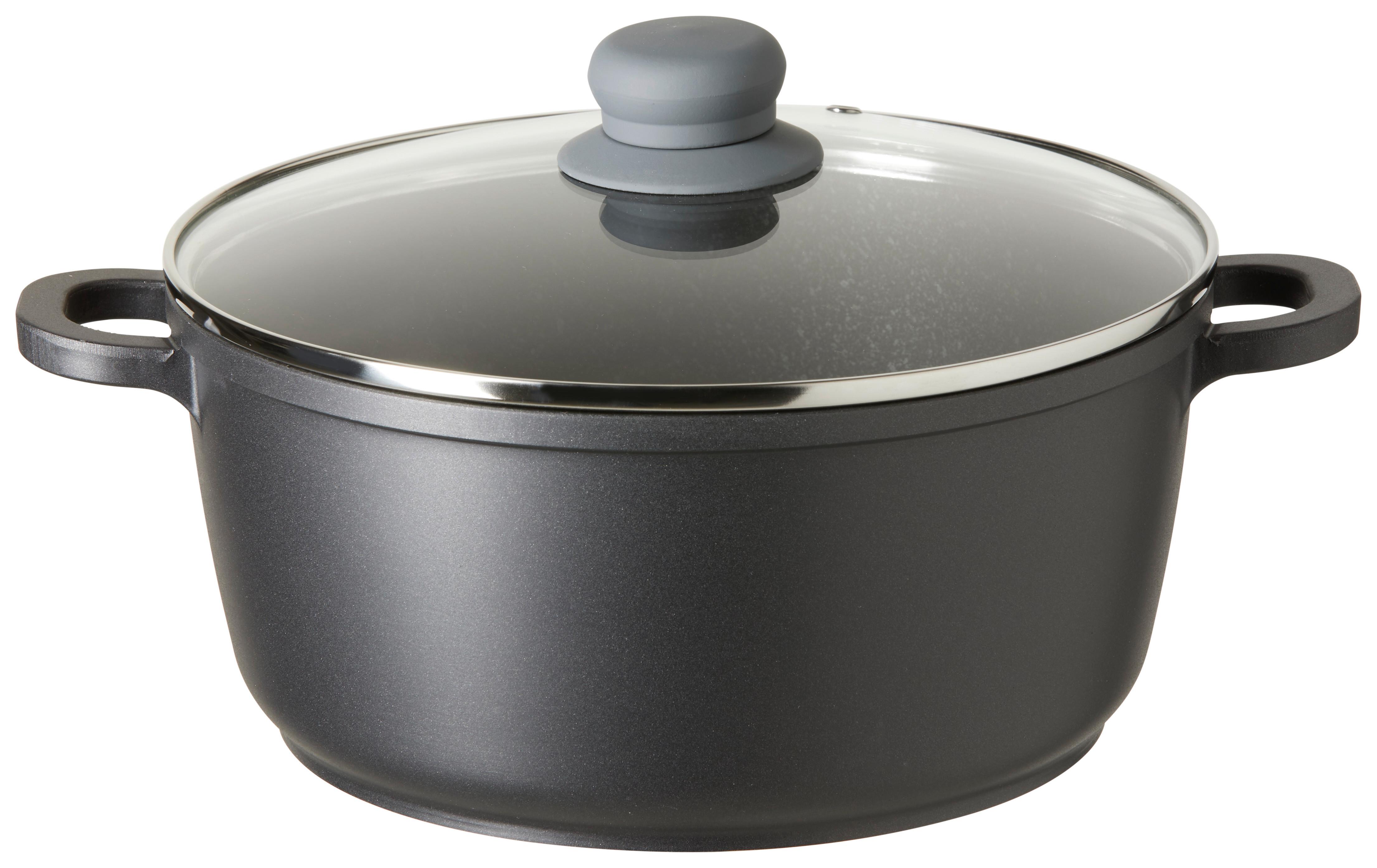 Kochtopf Smart Ø ca. 24cm - Klar/Silberfarben, KONVENTIONELL, Glas/Kunststoff (24/11,4cm) - Mömax