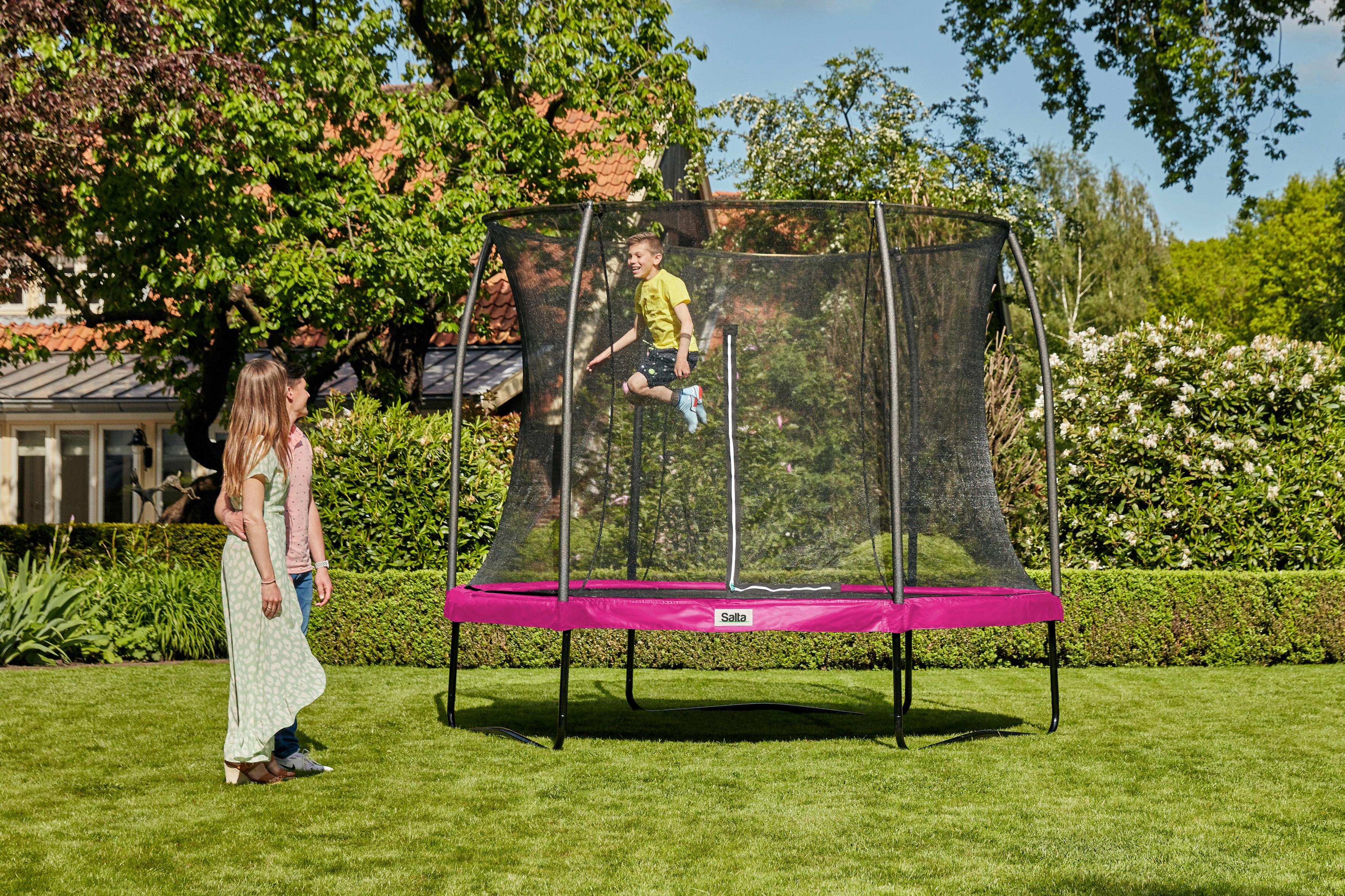 TRAMPOLIN SALTA COMFORT EDITION PINK - Pink, KONVENTIONELL, Kunststoff/Metall (305/255cm) - Salta