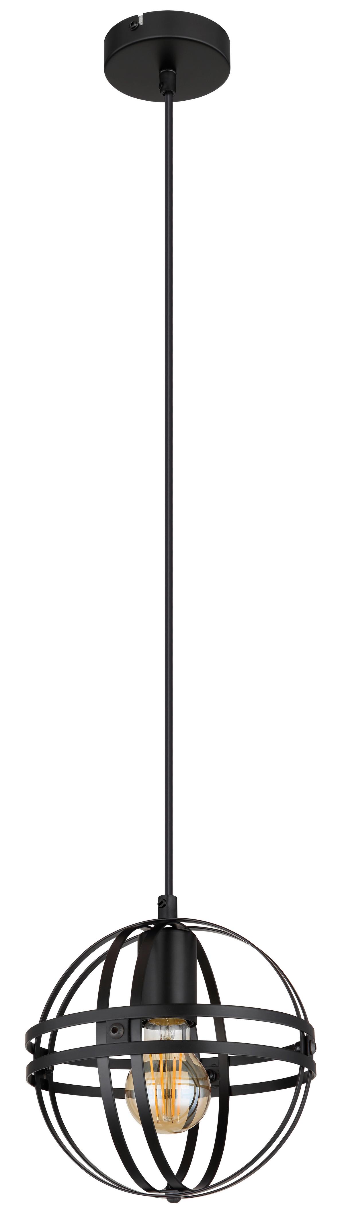 Hängeleuchte Tamara max. 60 Watt - Schwarz, KONVENTIONELL, Metall (20/120cm) - Globo
