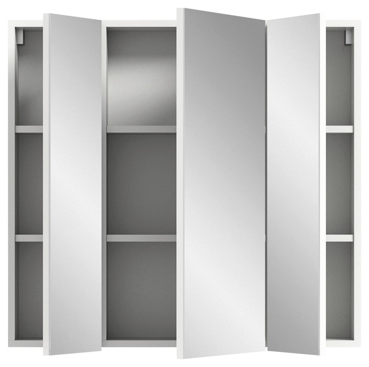Kopalnica Vira, Bela, 2-Delno, Led - črna/bela, Moderno, umetna masa/leseni material (82cm) - MID.YOU