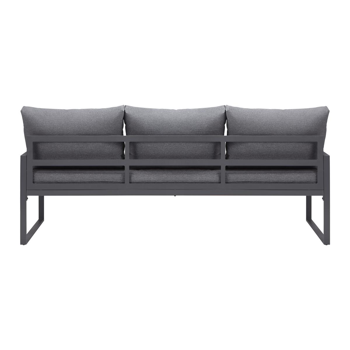 Kerti Garnitúra Louisiana - fekete/antracit, Modern, Üveg/textil (179/66/69cm) - Mömax