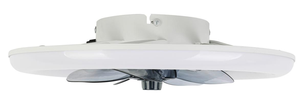 Ventilator de plafon Virti - alb/transparent, Modern, plastic (50/12cm) - Mömax