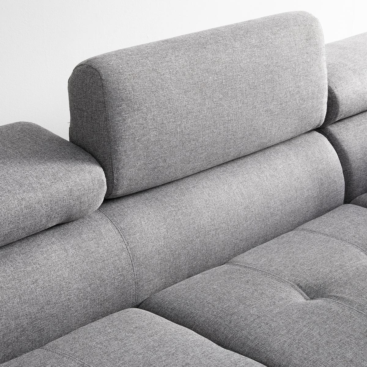 Sarokkanapé Emely - világosszürke, Modern, textil/fa (267/70/195cm) - Bessagi Home