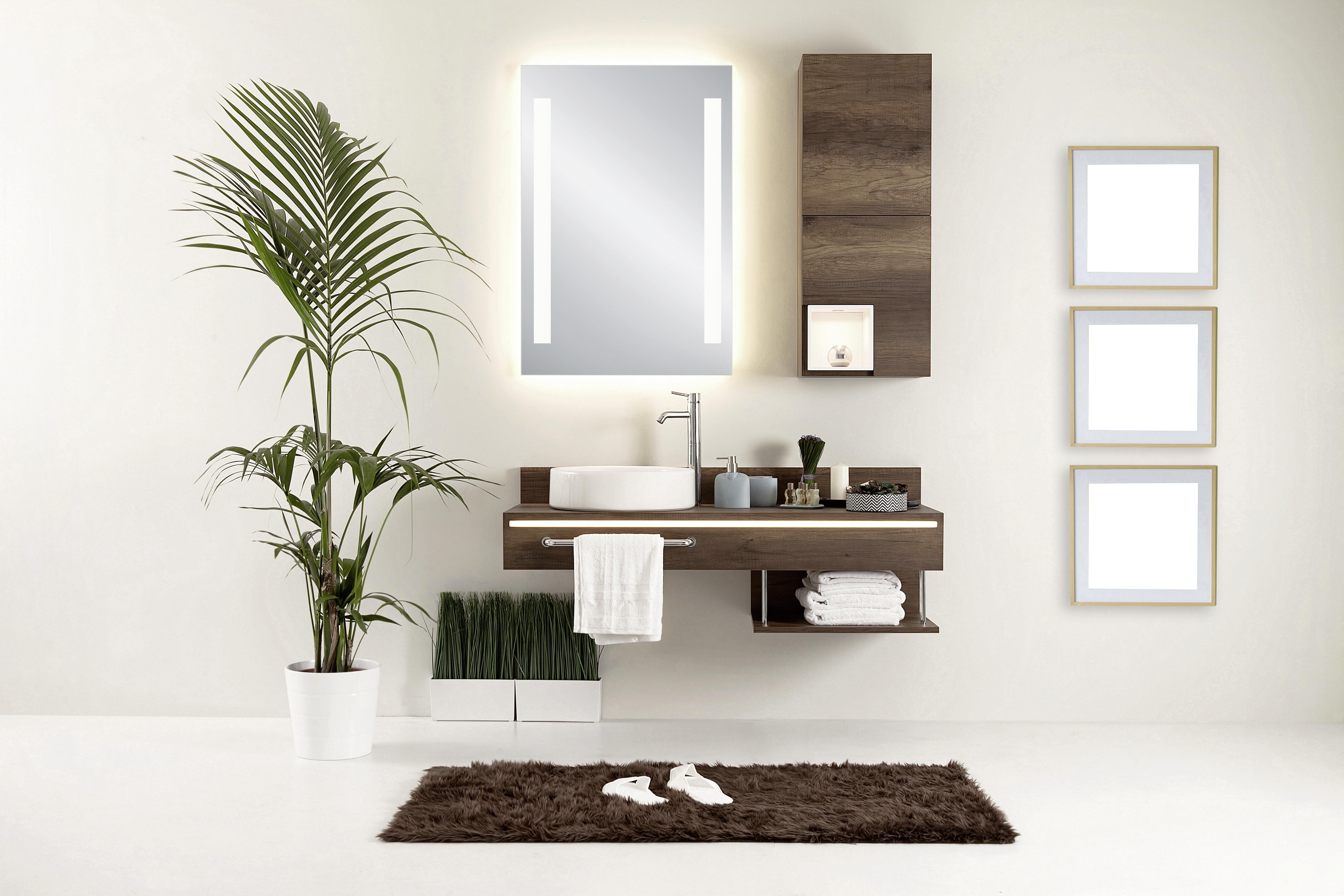 LUSTRO ŁAZIENKOWE LINA 81590100 - Basics, szkło (50/70/3,5cm)