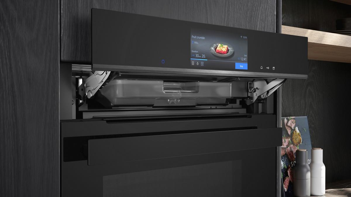 KOMPAKTBACKOFEN CS958GCB1 - Edelstahlfarben/Schwarz (59,4/45,5/54,8cm) - Siemens