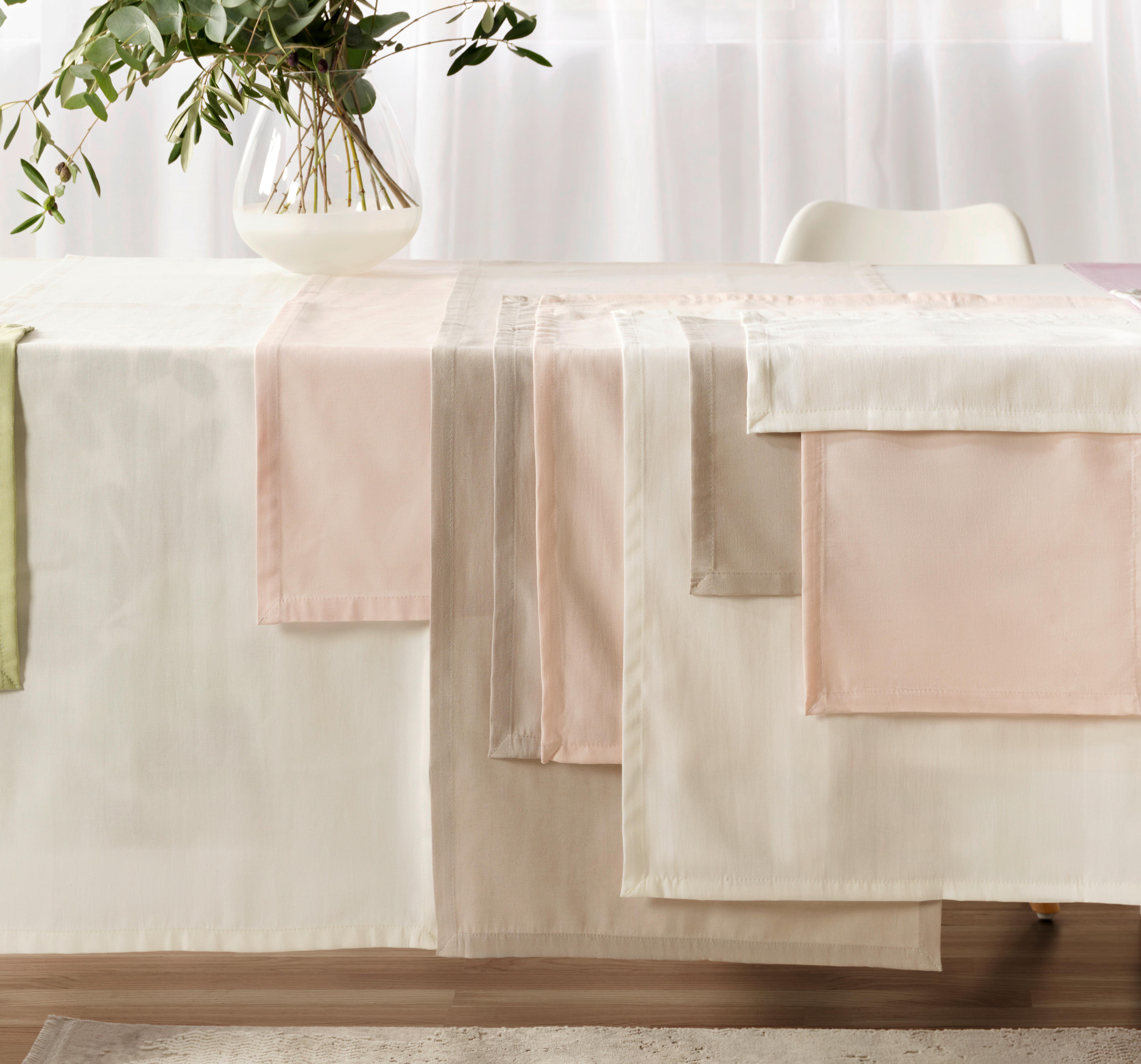 Tischläufer Steffi Weiß ca. 45x150cm - Naturfarben, KONVENTIONELL, Textil (45/150cm) - Mömax