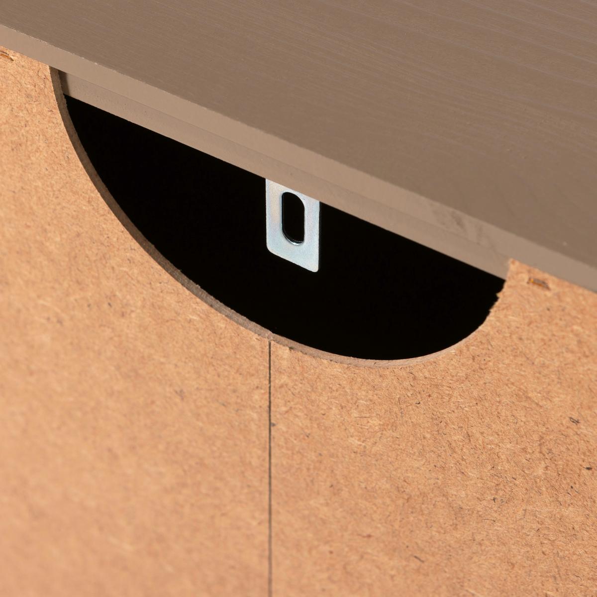 Kommode Cadiz Schlammfarben B: 85cm - Schlammfarben/Schwarz, Design, Holz/Metall (85/135/40cm) - Livetastic