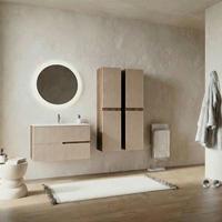 Bază pentru lavoar Eva - nucă/crem, Modern, material pe bază de lemn (80/51/46cm)