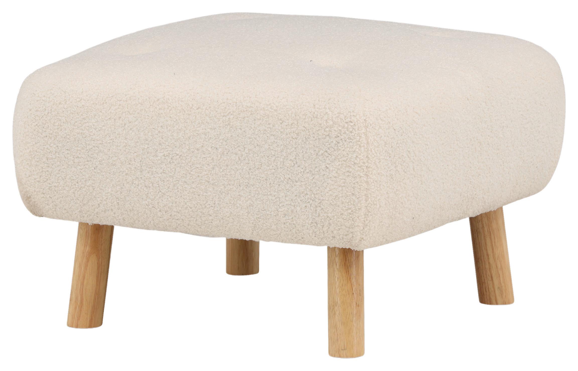 HOCKER SALINA - Weiß, Design, Holz/Kunststoff (60/28/60cm) - Livetastic
