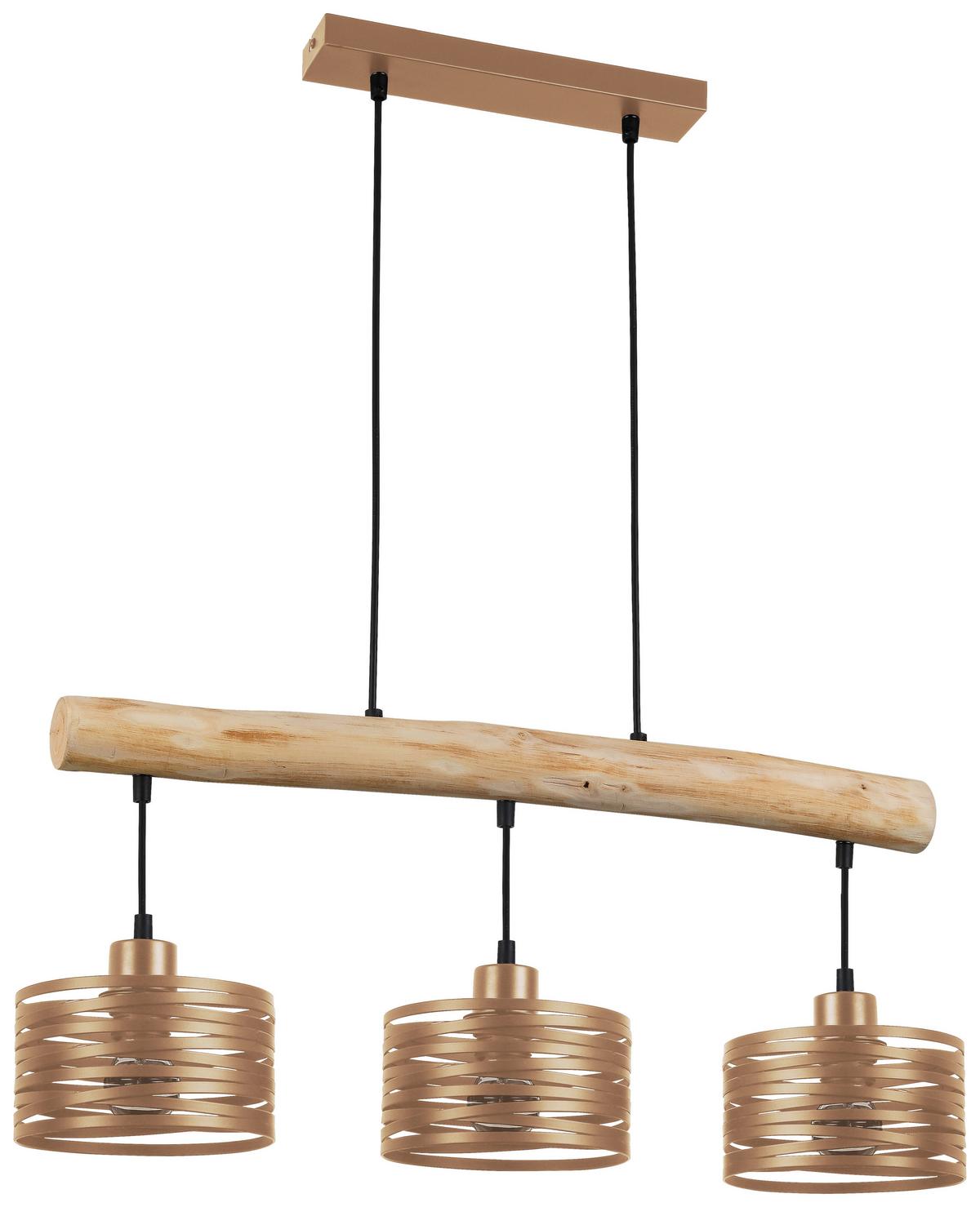 LAMPA WISZĄCA MARY - kolor naturalny/czarny, Trend, tworzywo sztuczne/metal (69/17/120cm) - Novel