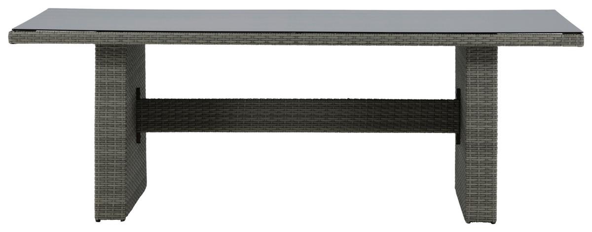 Gartentisch Padova ca. 200x100x74 cm Grau - Grau, KONVENTIONELL, Kunststoff (200/100/74cm) - Gardenson