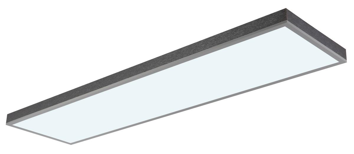 LED-DECKENLEUCHTE 416080AD5-CCT DORO - Weiss/Dunkelgrau, Basics, Kunststoff/Metall (120/30/7,5cm) - Globo