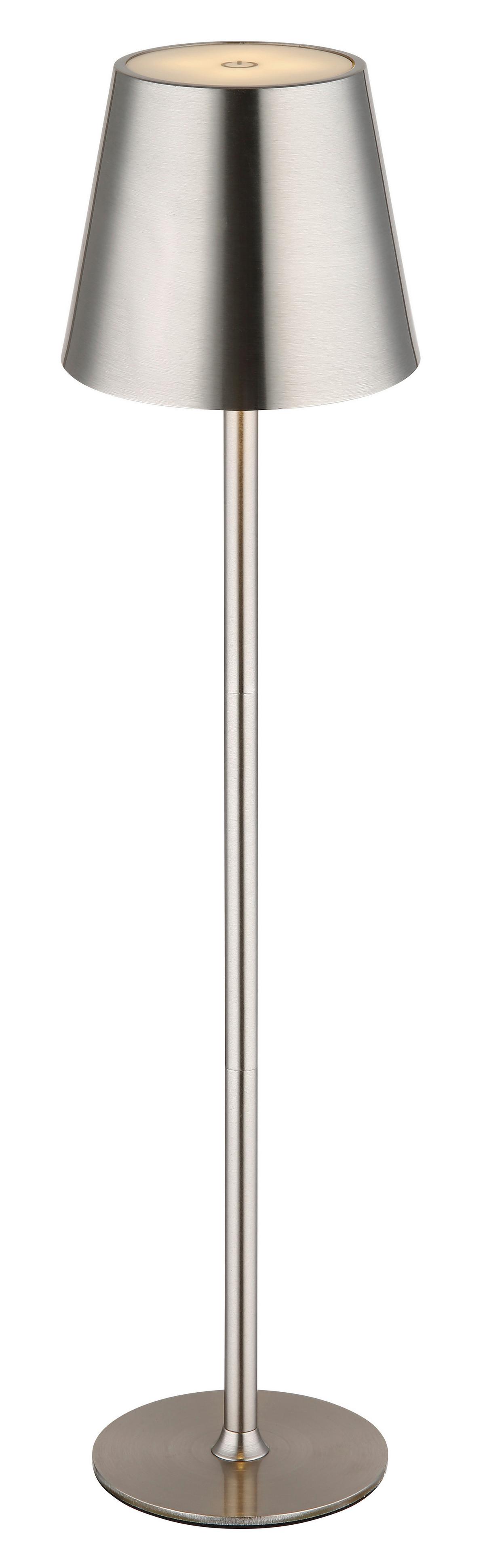 AKKU-TISCHLEUCHTE 58438N VANNIE - Weiss/Schwarz, Design, Kunststoff/Metall (11,2/47cm) - Globo