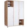 Ormar Za Odjeću Box - bijela/boje hrasta, Moderno, drvni materijal/plastika (147/205/55cm) - Modern Living