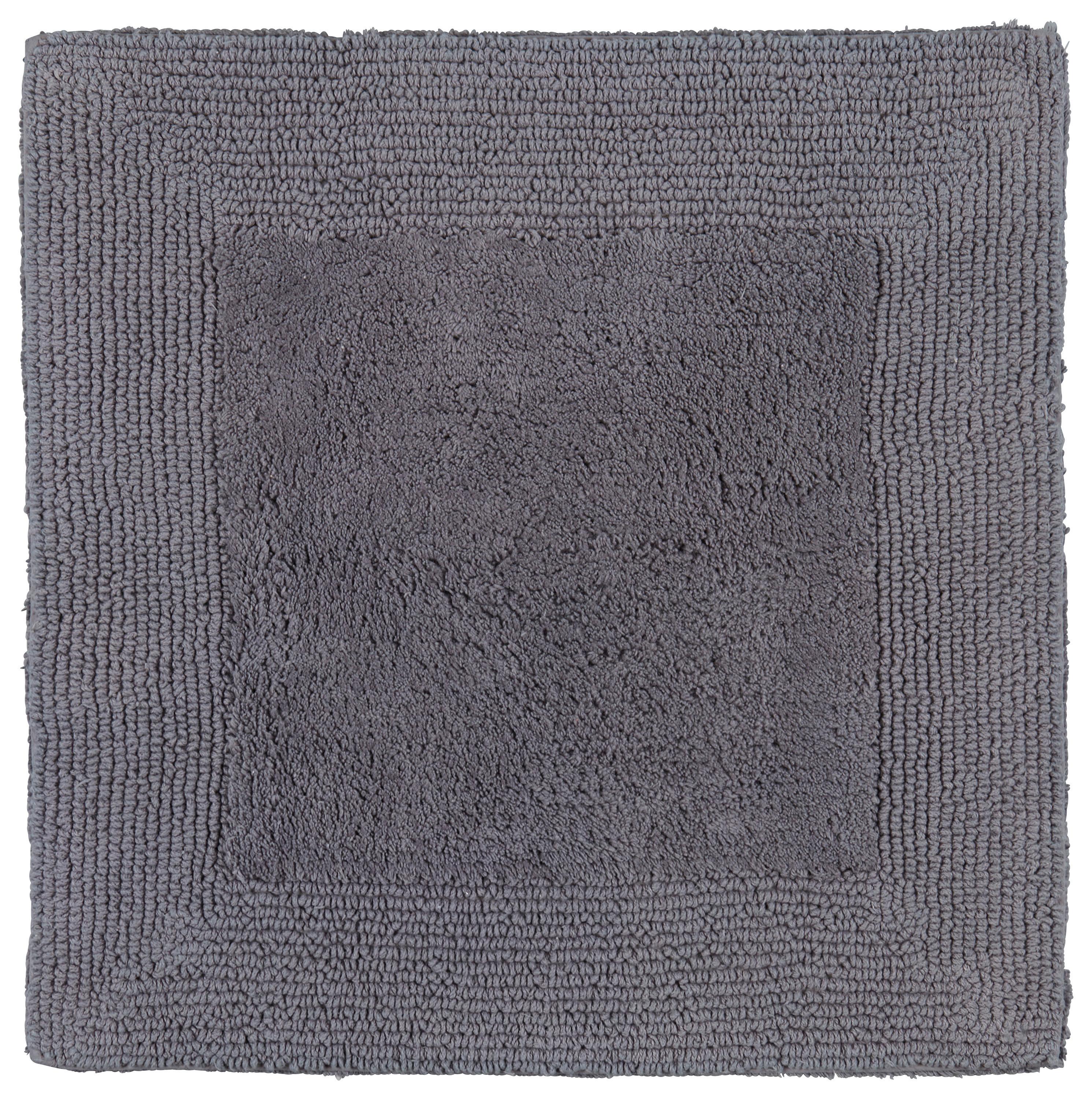 Fürdőszobaszőnyeg Karen - antracit, Konventionell, textil (50/50cm) - Premium Living