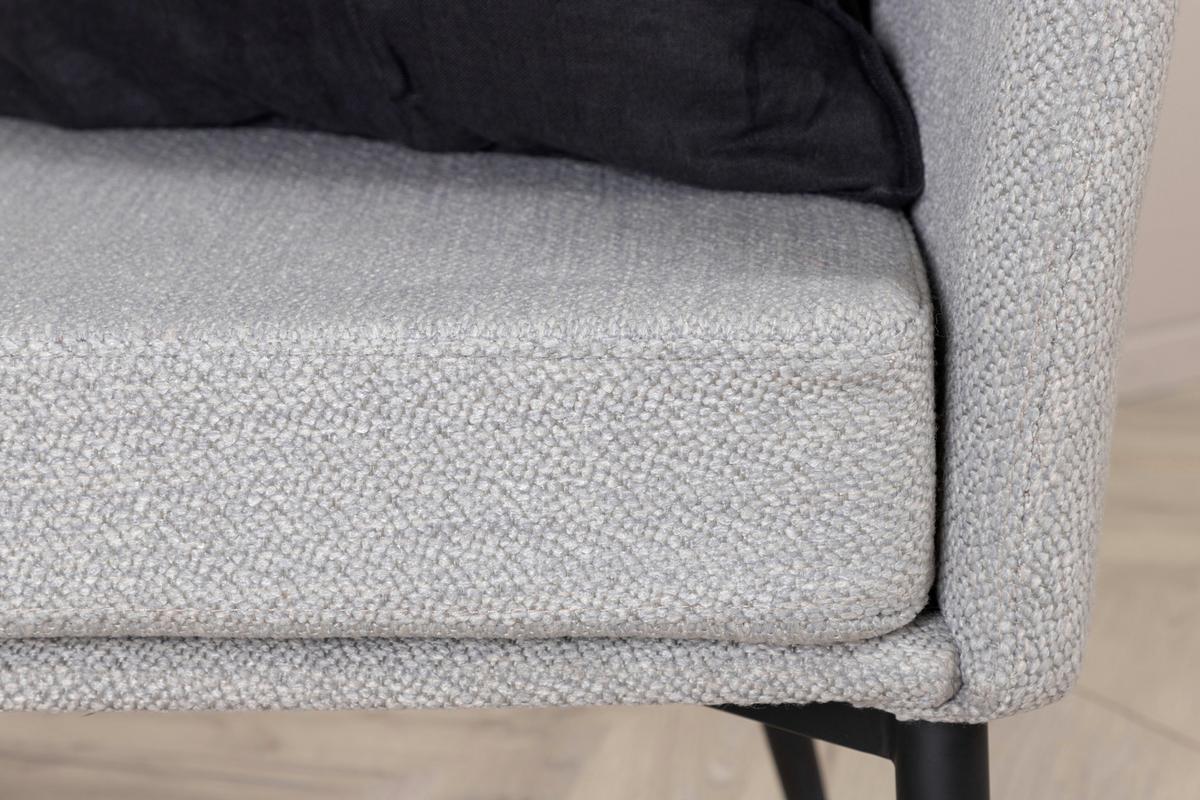 SESSEL FLUFFY - Schwarz/Grau, Design, Textil/Metall (83/70/64cm) - Livetastic