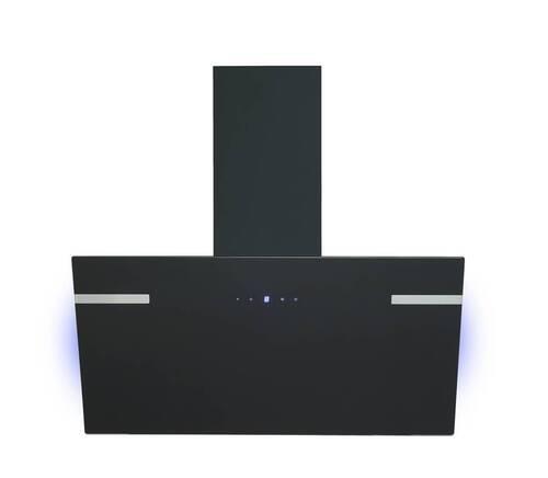 Dunstabzugshaube RESPEKTA SOLEA 90 CM - Schwarz, Trend, Glas/Metall (90/76,4-114,4/38,2cm) - Respekta