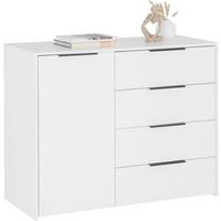 Komoda Alan 3 - bijela/crna, Moderno, drvni materijal (114,5/93,4/50cm) - Modern Living