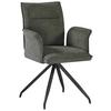 Armlehnstuhl Nova Grün - Schwarz/Grün, MODERN, Textil/Metall (63/88/63cm) - Premium Living