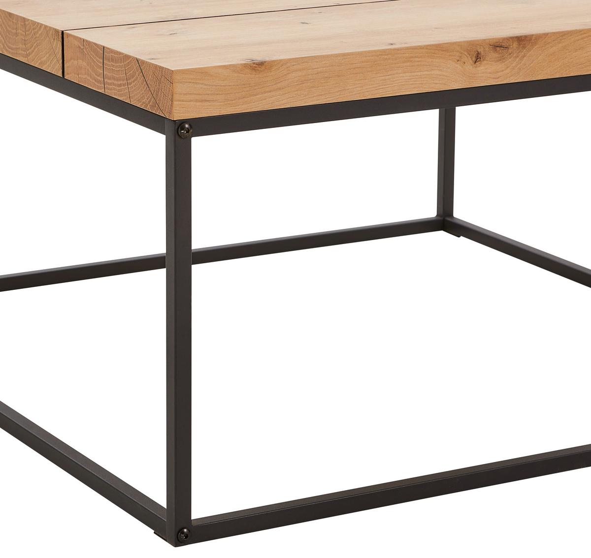 STOLIK KAWOWY BDCT902 - kolor dębowy/czarny, Design, materiał drewnopochodny/metal (80/40/80cm) - P & B