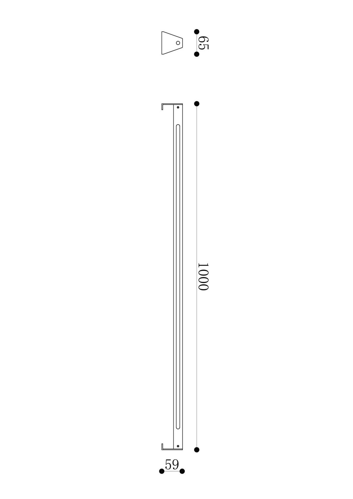 LUMINAIRE D'ALLÉE EDGE - Schwarz, Trend, Metall (100/6.5/5.9cm) - MAYTONI
