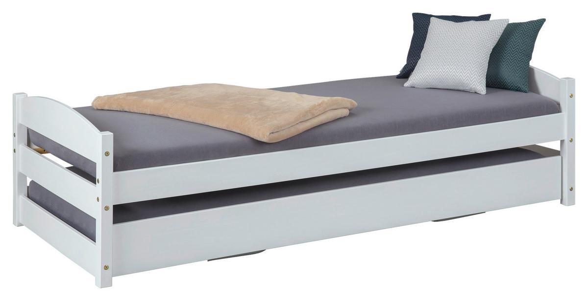 Bett Vindas Weiß - Naturfarben/Weiß, KONVENTIONELL, Holz (90-180/200cm) - MID.YOU