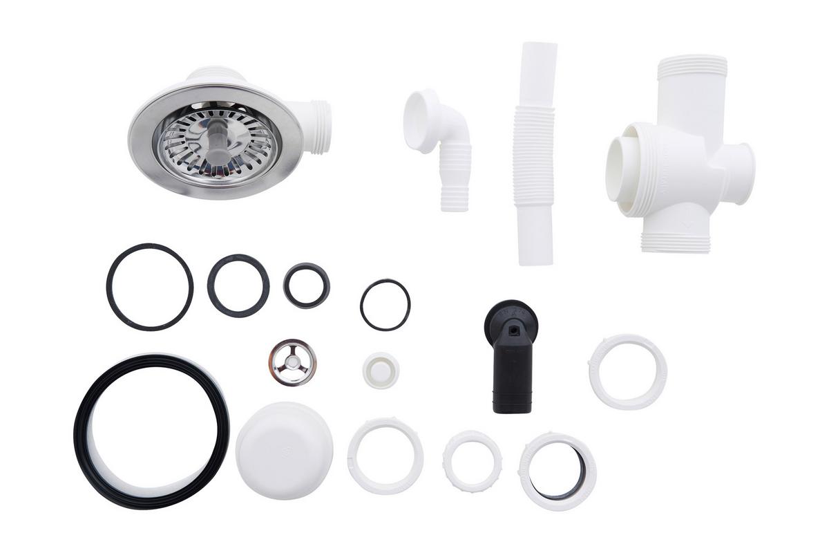 Spüle Boston beige Kunststein B: ca. 86 cm - Beige, Trend, Glas/Kunststoff (86/20/50cm) - Respekta