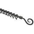 Set Bare Pentru Perdele Black Night -based- - Negru, Metal (120cm) - BASED