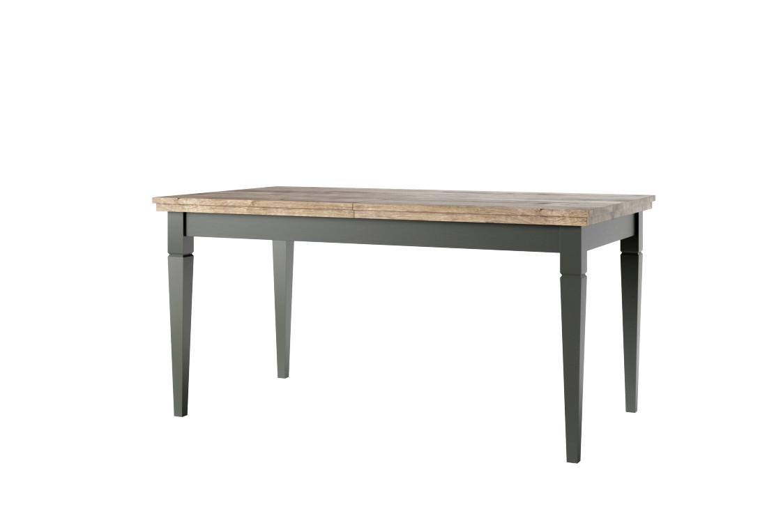 Étkezőasztal Evora - tölgyfa színű/zöld, Design, faalapú anyag (160/79/90cm)