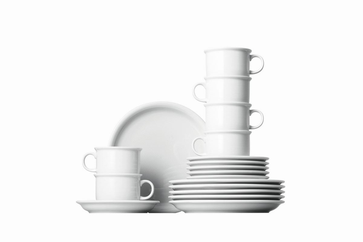 SERWIS KAWOWY TREND ROSENTHAL - biały, Basics, ceramika (31.6/28.2/31.6cm) - Thomas