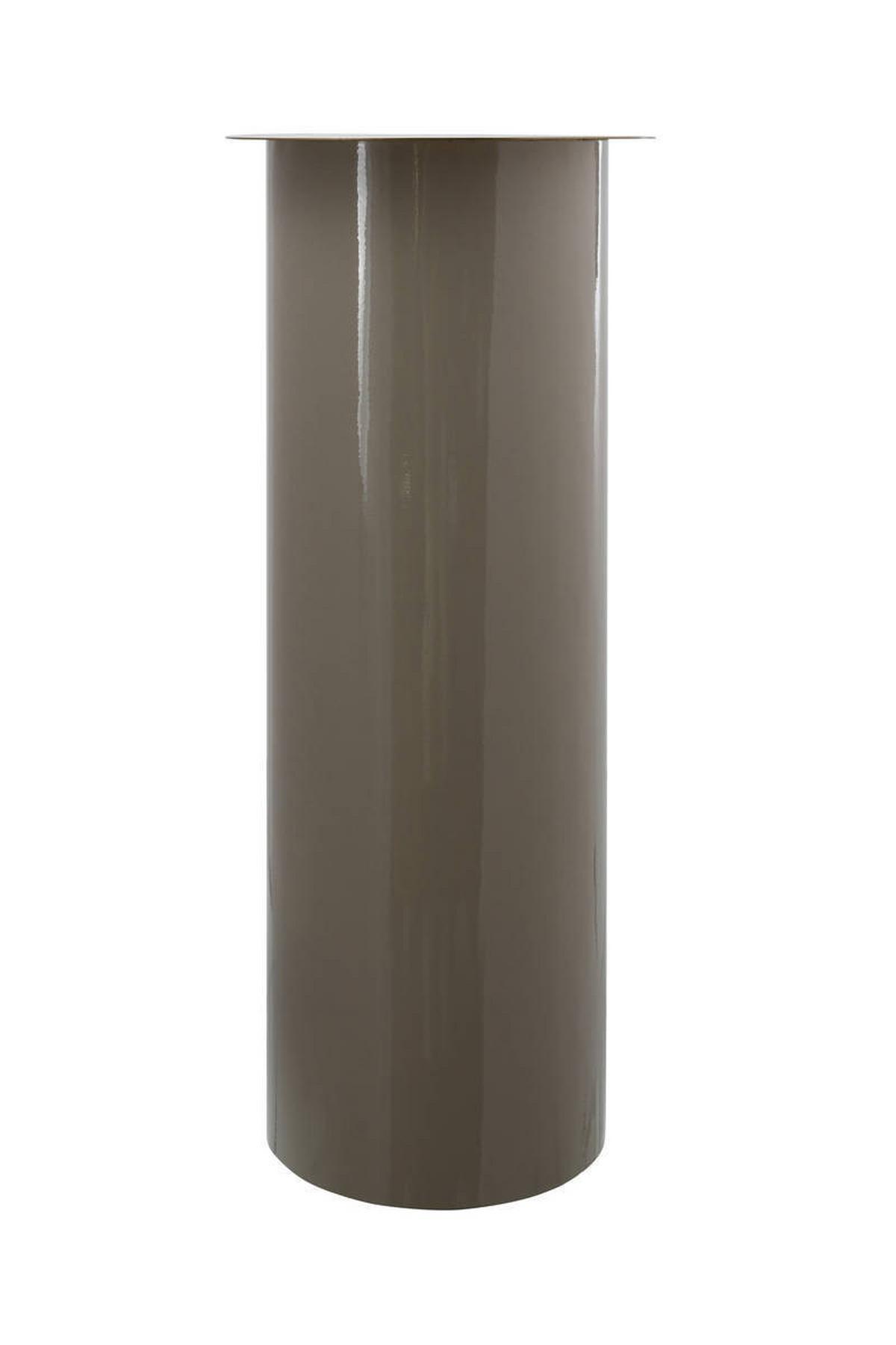 KERZENSTÄNDER BODENKERZENSTÄND. ART DECO 165 - Taupe/Goldfarben, Trend, Metall (20/40/20cm) - Kayoom