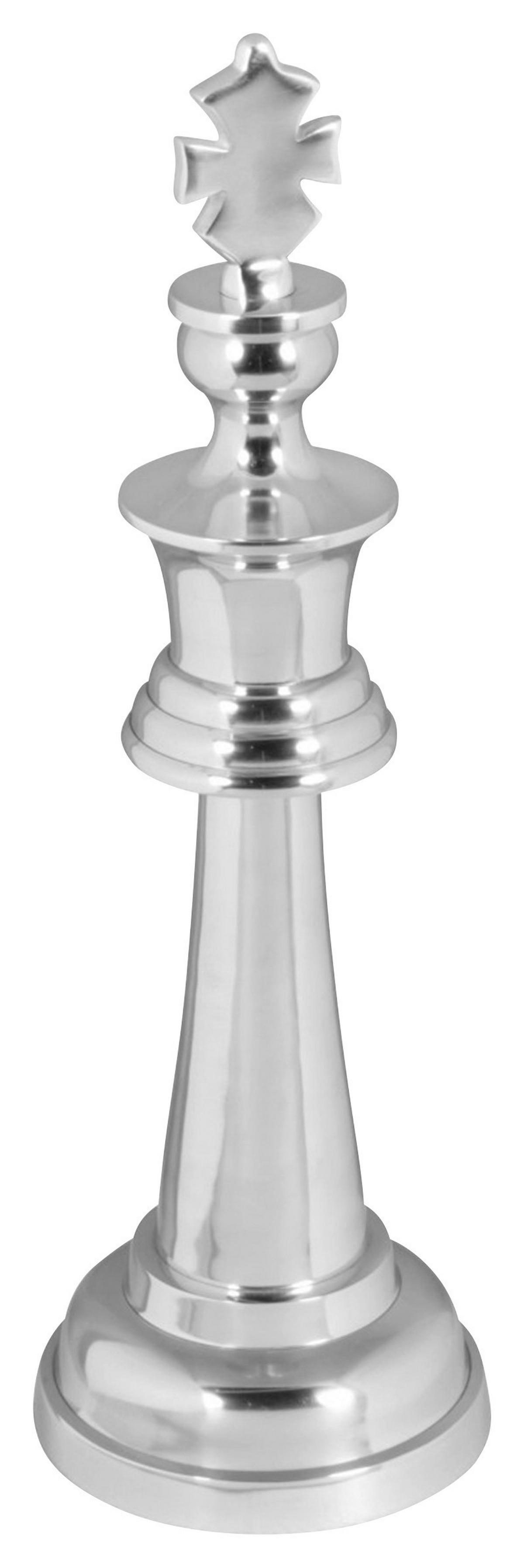 Skulptur Wohnling Silberfarben - Silberfarben, MODERN, Metall (22/70/22cm) - MID.YOU