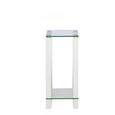 Blumensäule in Weiß - Klar/Weiß, Glas/Holzwerkstoff (25/60/25cm) - Mömax modern living