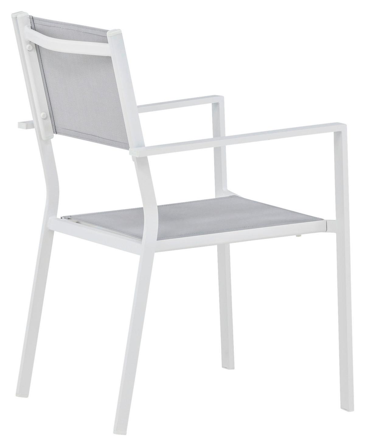 STAPELSESSEL COPACABANA - Weiß, KONVENTIONELL, Textil/Metall (56.5/88/61cm) - Gardenson