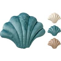 Díszpárna Shell - kék/taupe, Trend, textil (43/33cm)