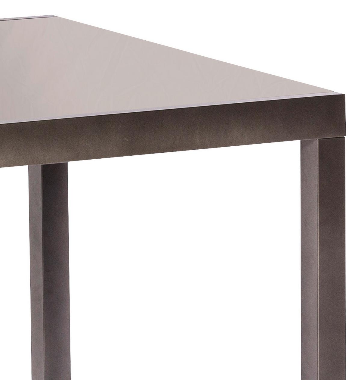 Raztegljiva Vrtna Miza Ambia, Aluminij, Steklo, 150-220x90 - siva/barve grafita, Konvencionalno, kovina/steklo (150-220/90/75cm) - Gardenson