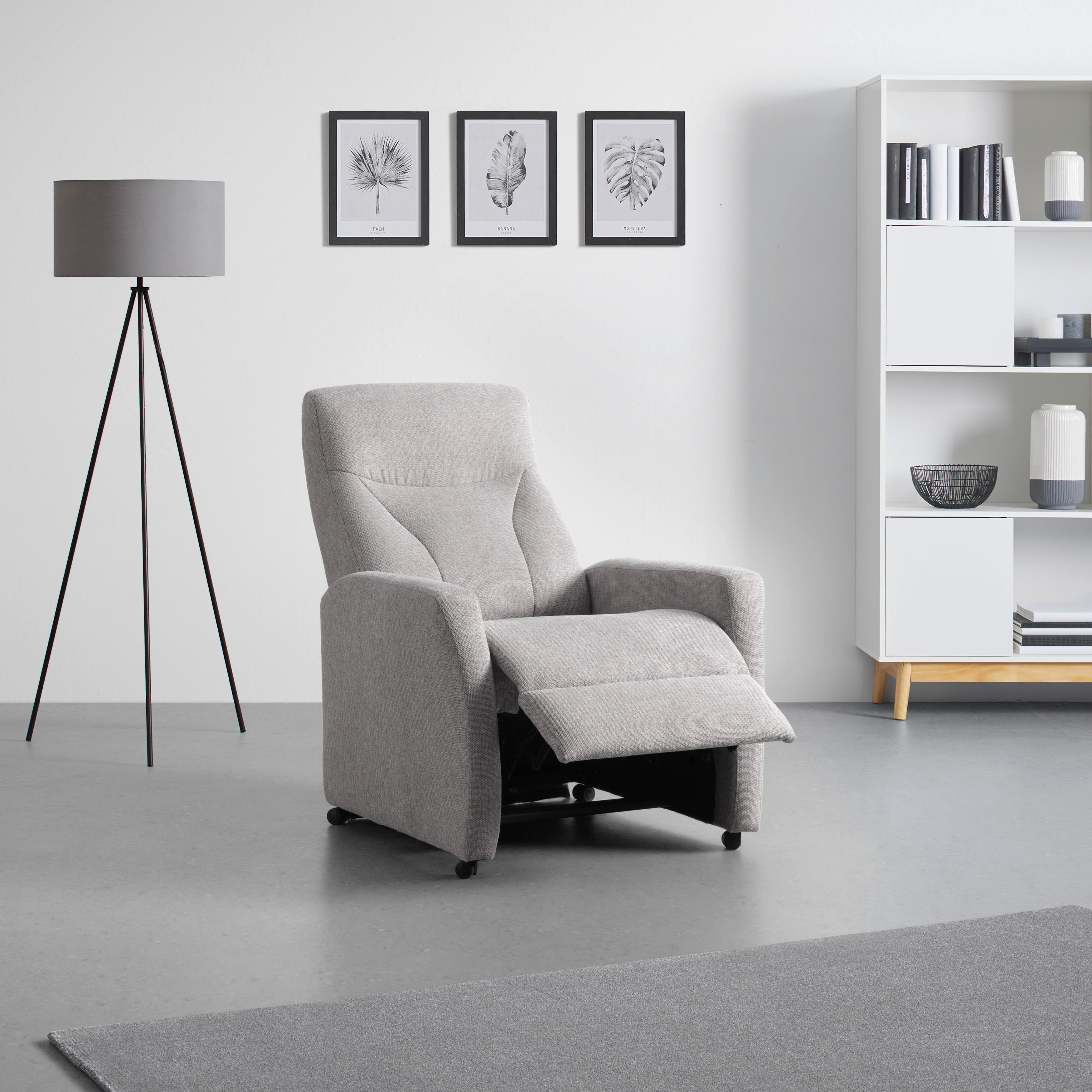 Relaxsessel Times in Grau - Grau, MODERN, Kunststoff/Textil (76/110/80cm) - Mömax